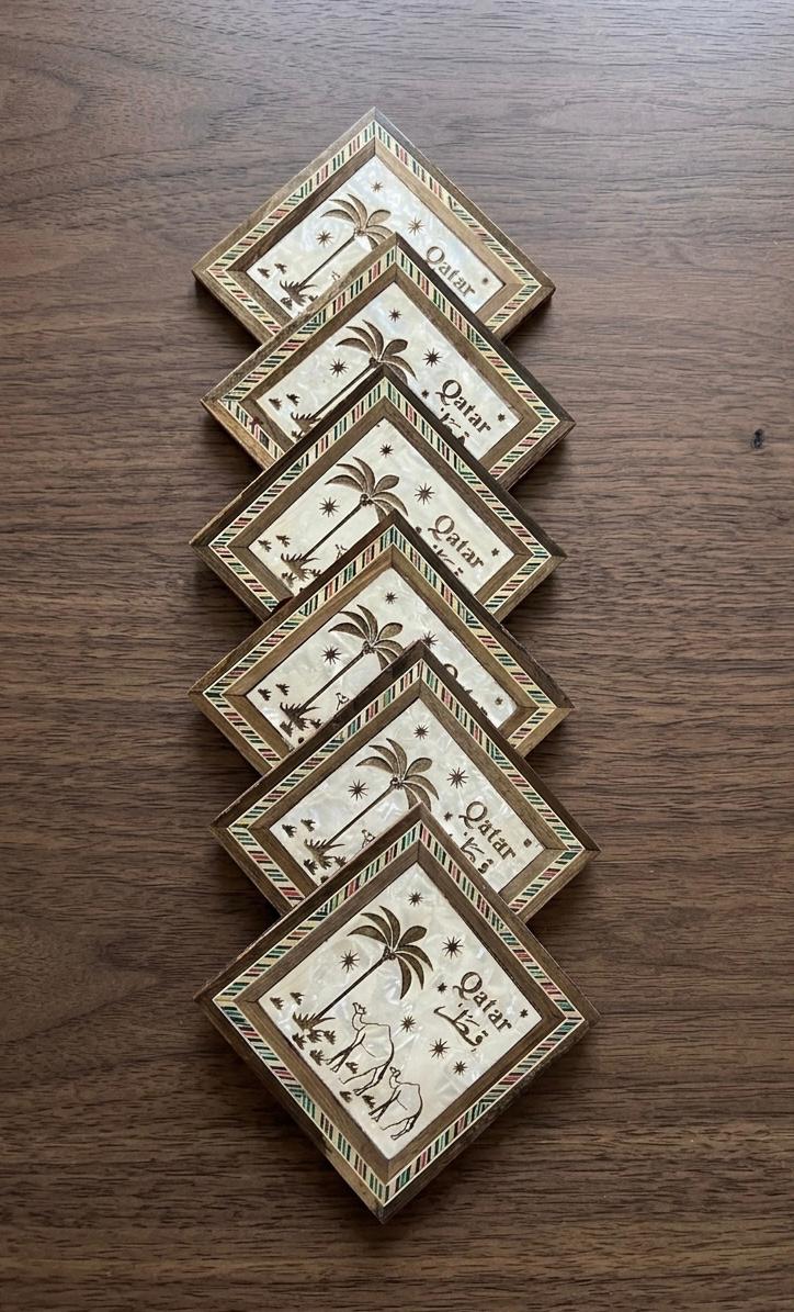 Handcrafted Qatar Souvenir Coasters