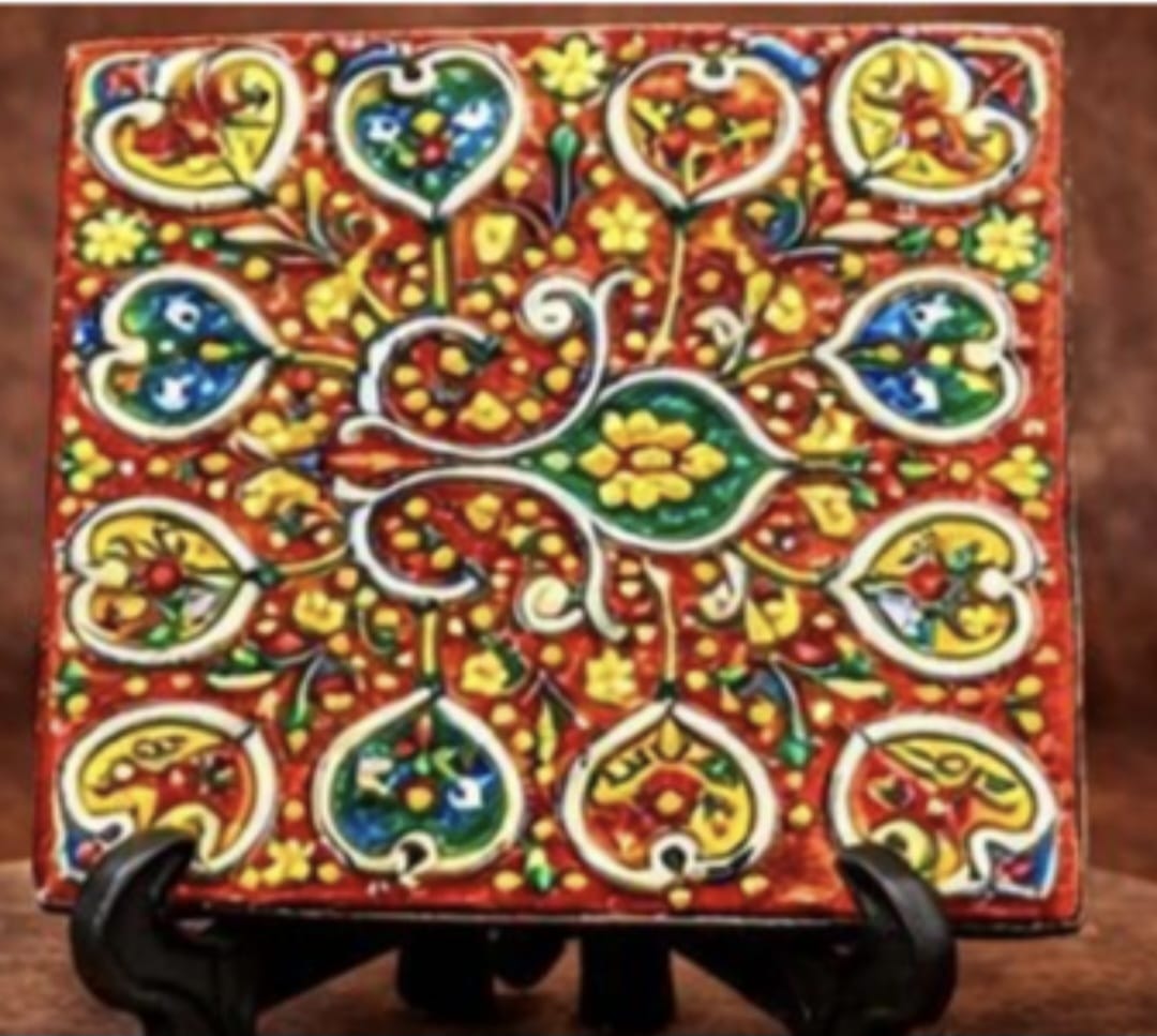 Hand-Painted Ceramic Decorative Tile