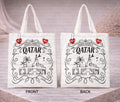 Qatar Printed Fabric Tote Bag