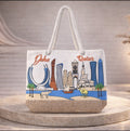Qatar Floral Landmark Tote