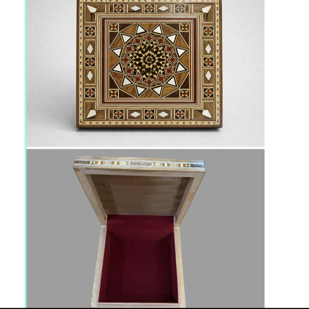 Luxury Square Mosaic Wooden Keepsake Box