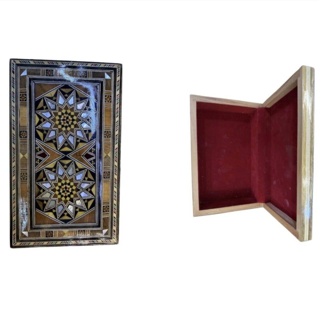 Luxury Geometric Star Wooden Keepsake Box