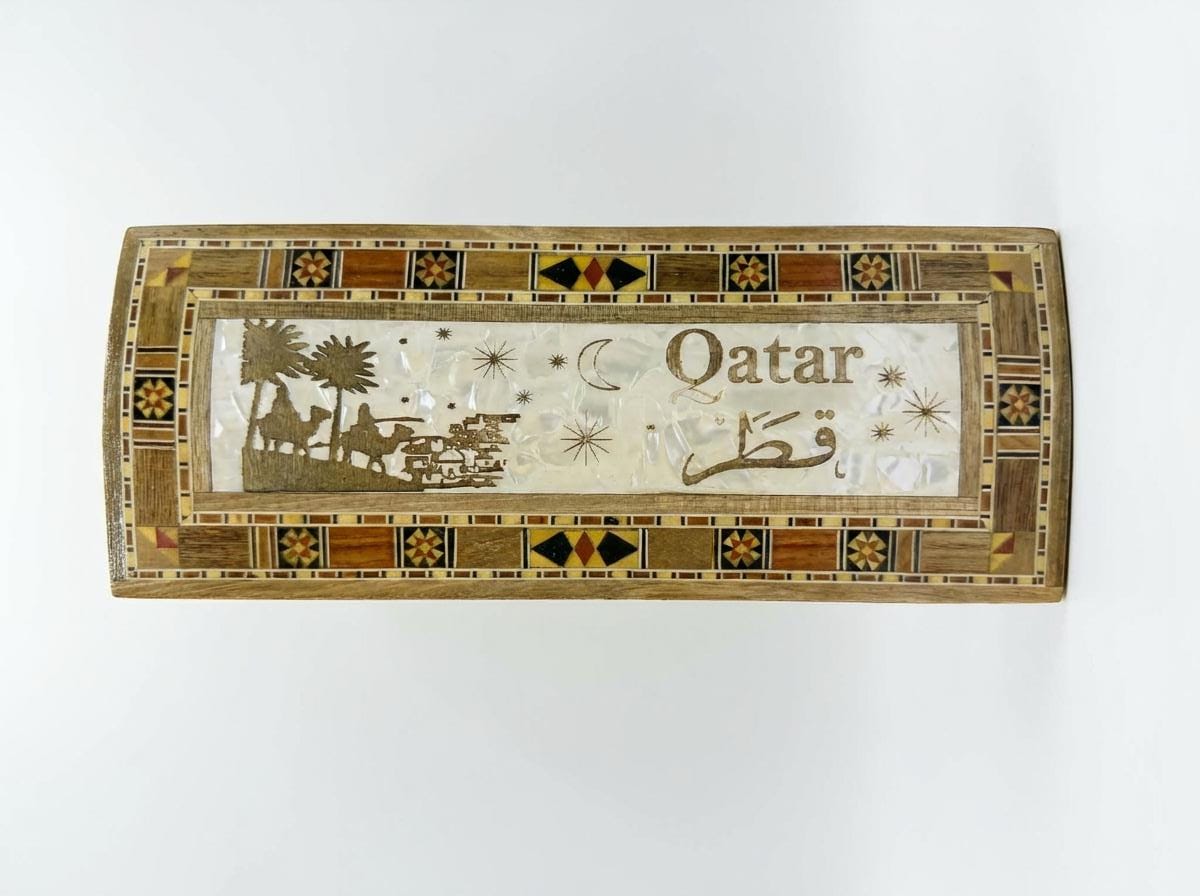 Qatar Heritage Icons Wooden Keepsake Box