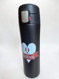 Qatar Heart-Themed Travel Tumbler