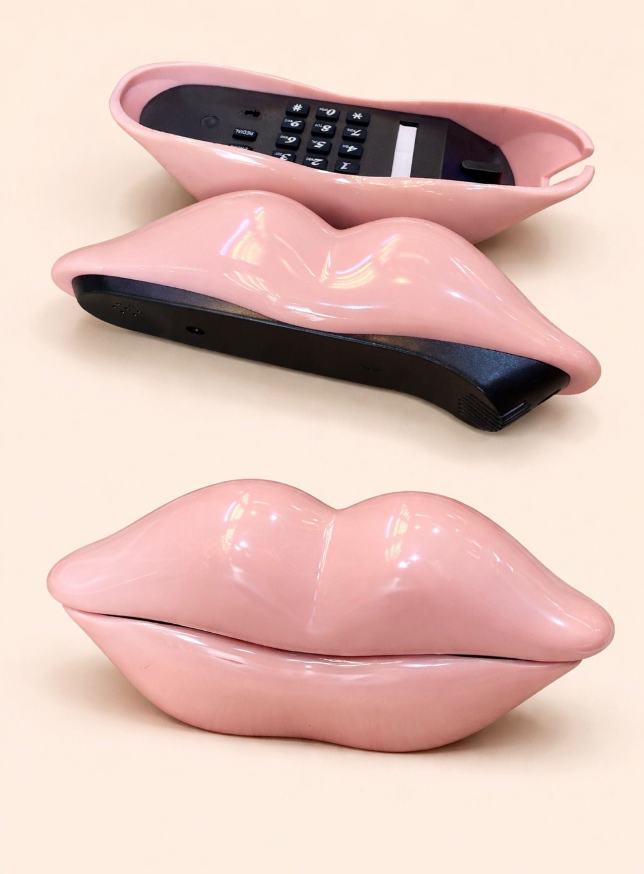 Pink Lip Shaped Telephone – Elegant Retro Style