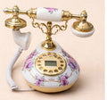 Vintage Floral Rotary Telephone – Classic Luxury Design