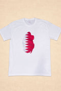 Qatar Map Flag Minimal T-Shirt