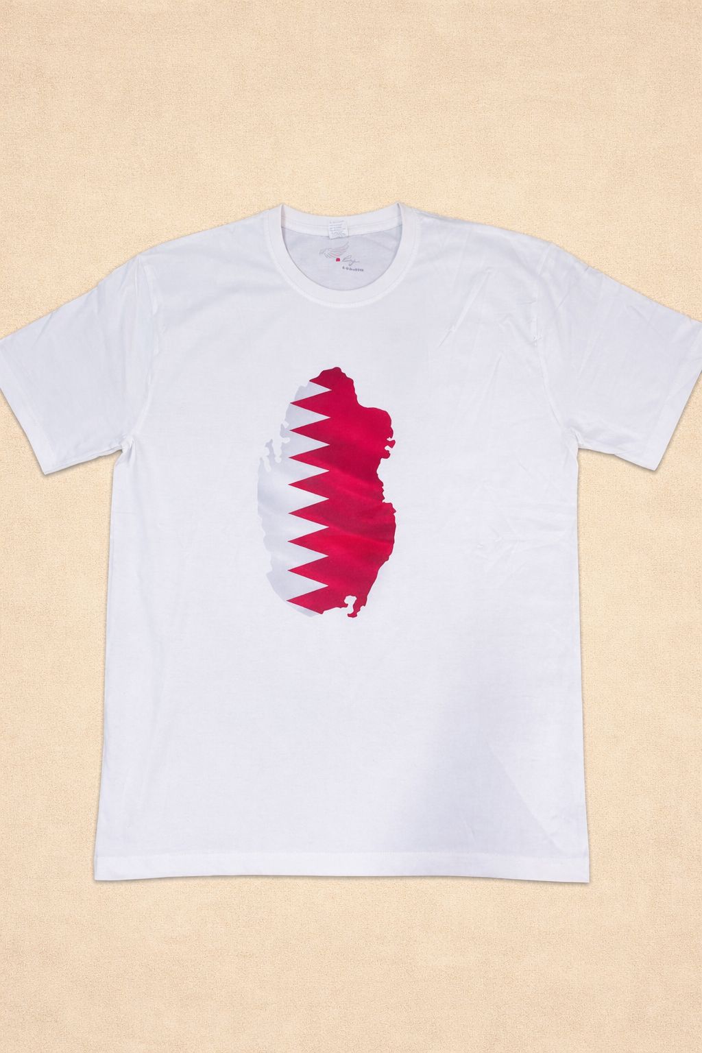 Qatar Map Flag Minimal T-Shirt
