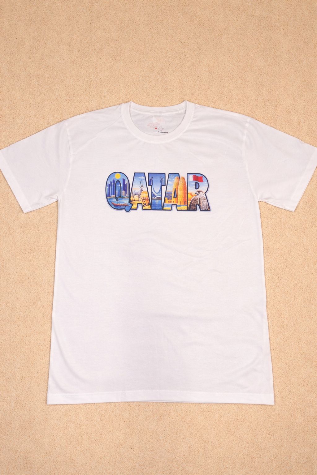 Qatar Typography Landmarks T-Shirt
