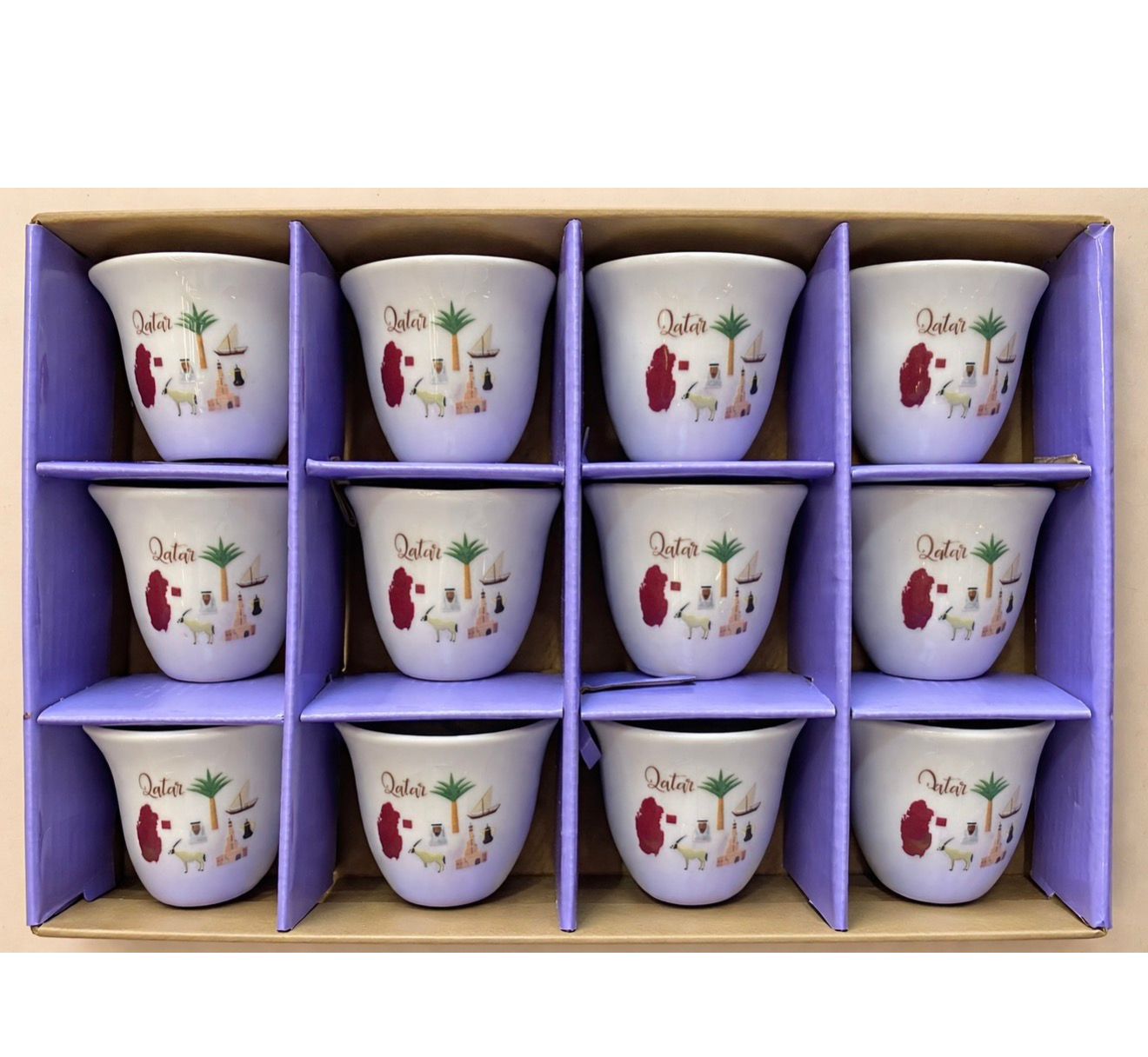 Qatar Modern Icons Coffee Cup Set – 12 Pieces