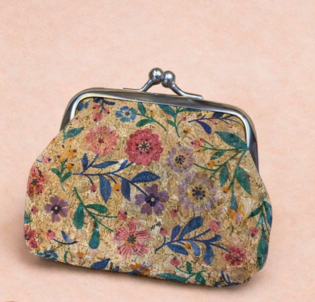 Floral Metal Frame Coin Purse