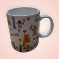 Qatar Icons Ceramic Mug – Doha Landmarks & Camel Pattern Cup