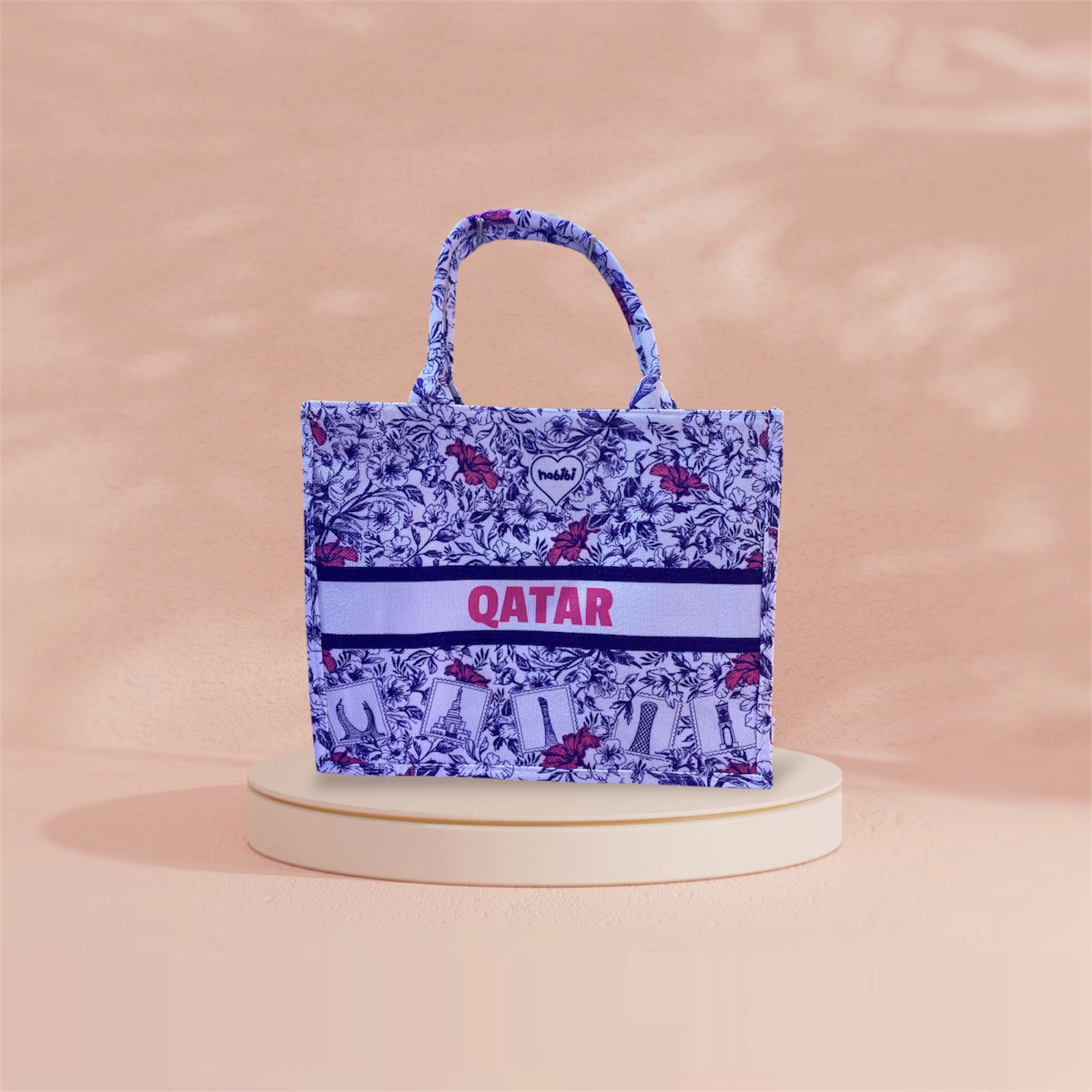 Qatar Floral Tote Bag