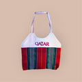 Qatar Red Stripe Heritage Tote