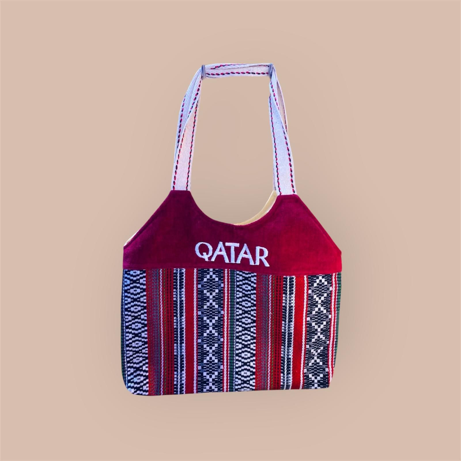 Qatar Burgundy Heritage Tote