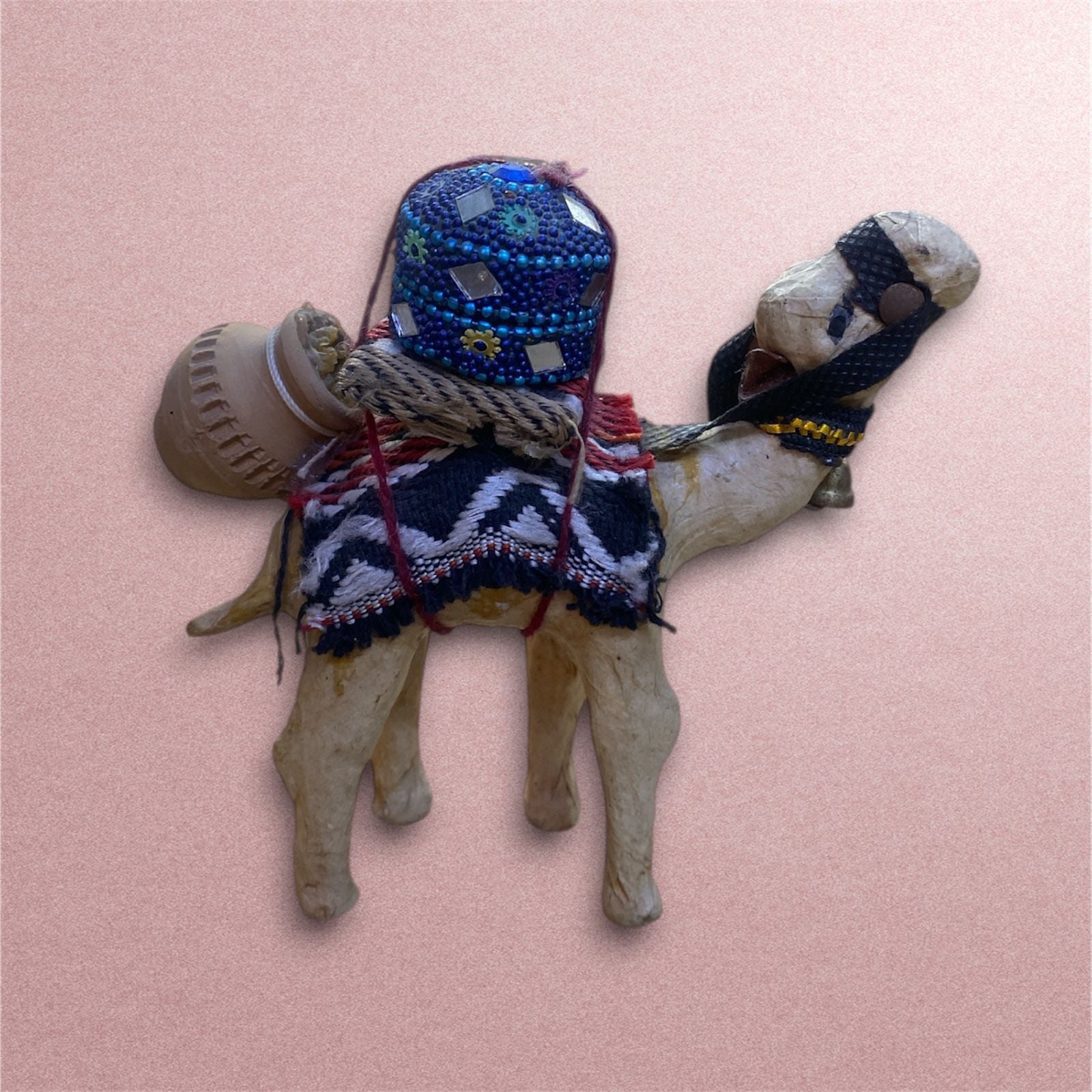 Traditional Decor Camel Figurine with Saddle