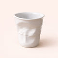 White Textured Ceramic Coffee Cup