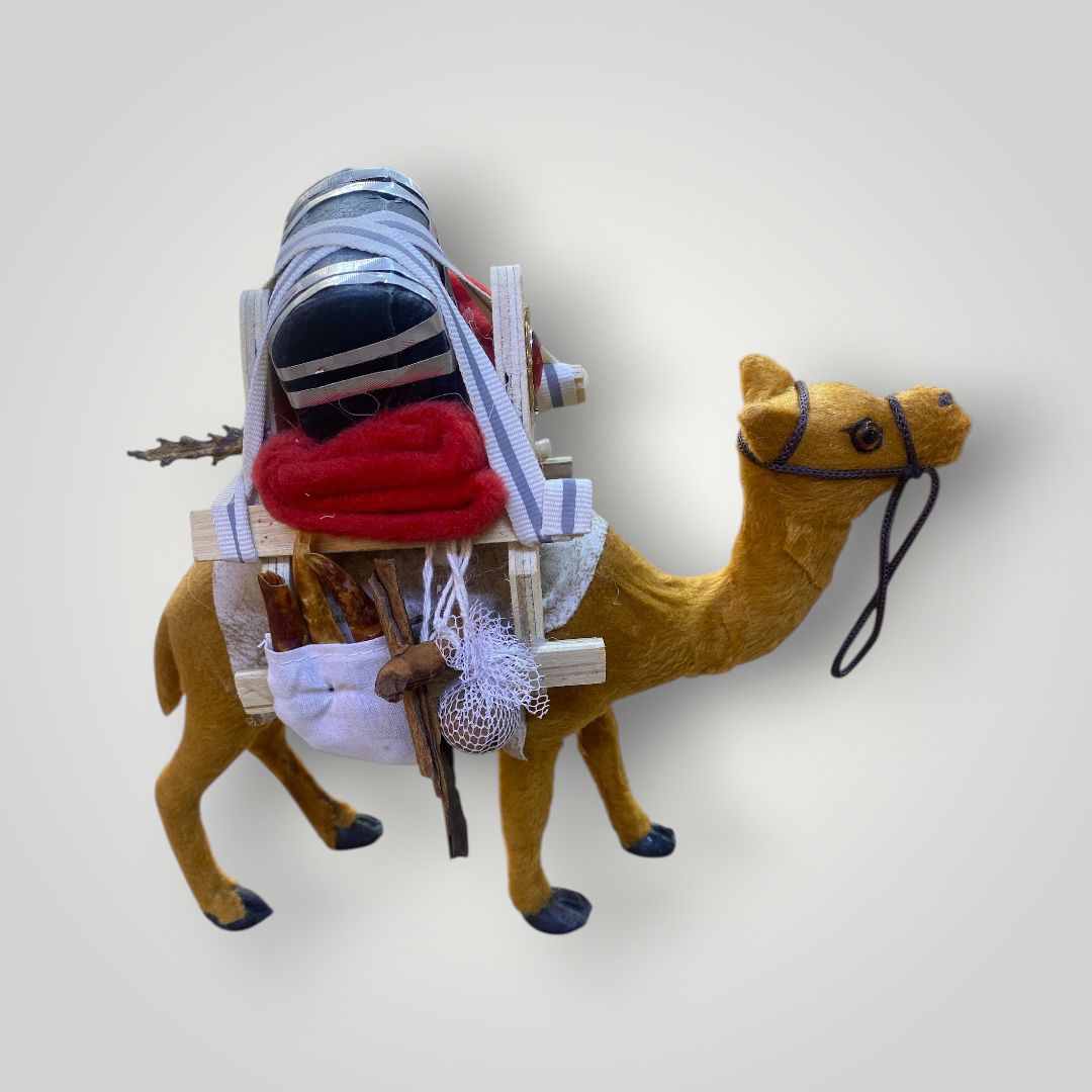 Mini Camel Ornament with Travel Accessories