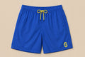 Blue Shorts with Yellow Drawstring