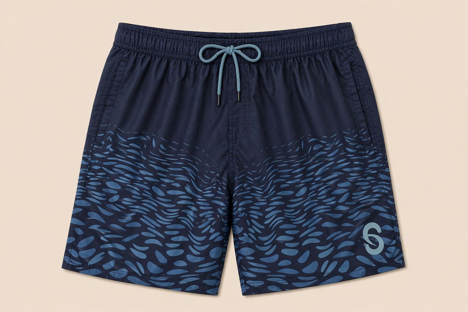 Navy Pattern Shorts