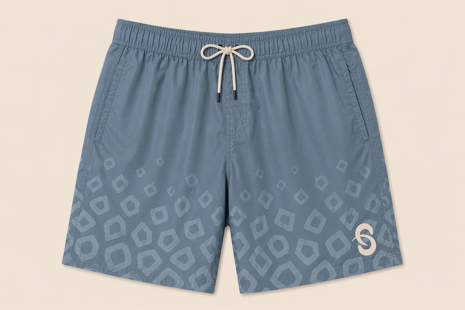 Grey Geometric Shorts