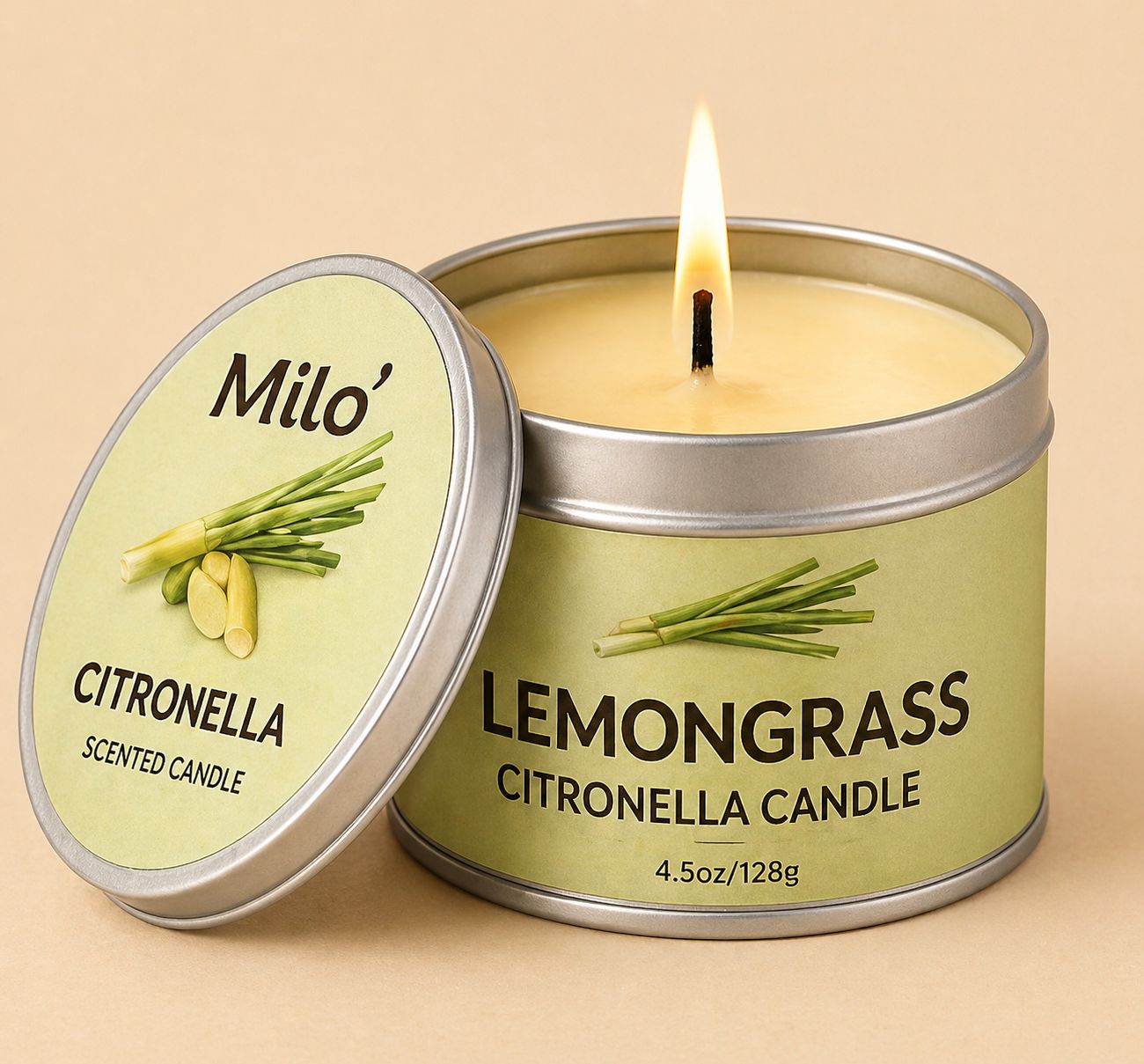 Lemongrass Citronella Scented Candle