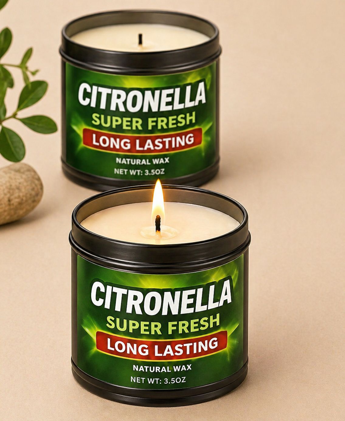 Super Fresh Citronella Long-Lasting Candle