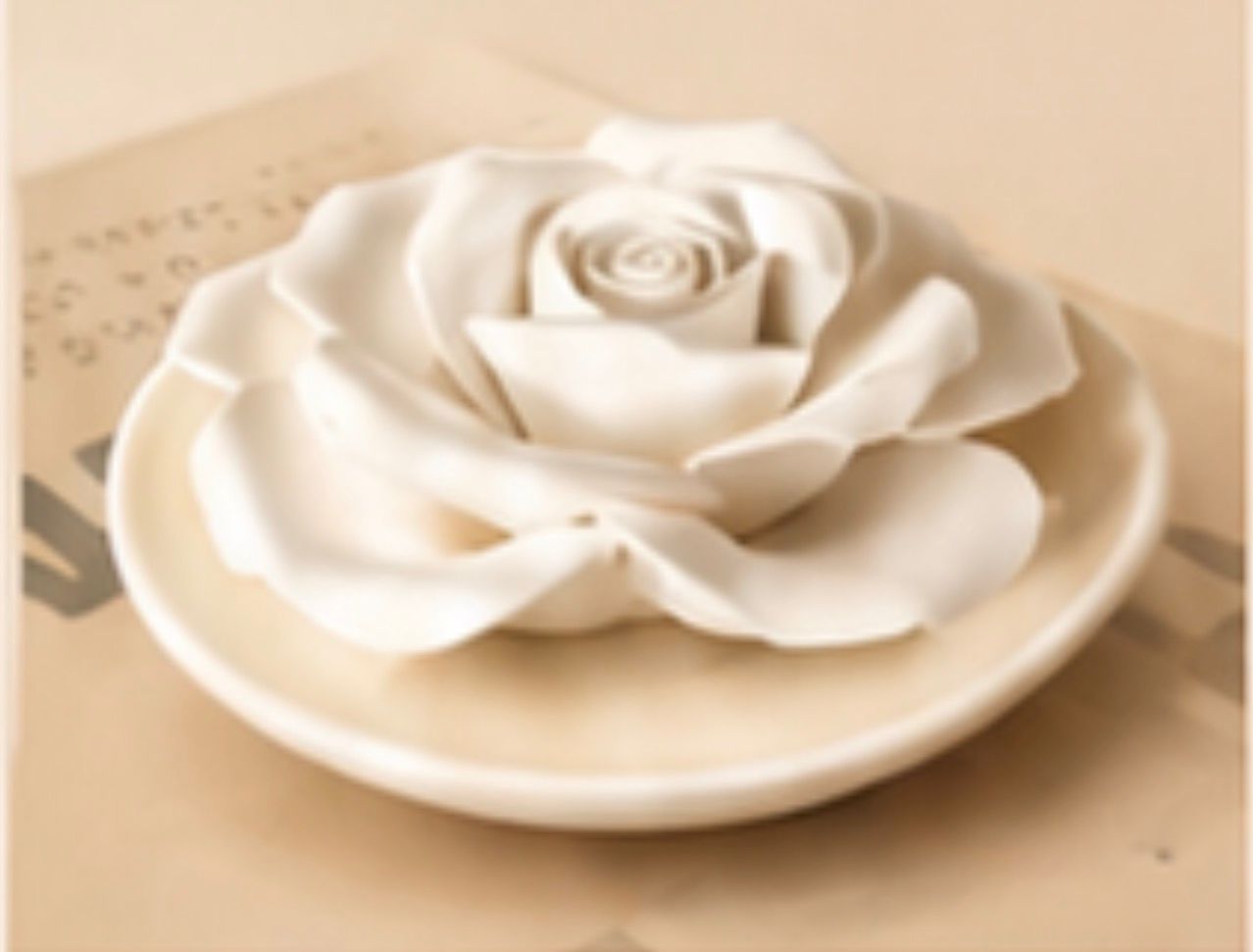 Handmade Ceramic Rose Decorative Piece