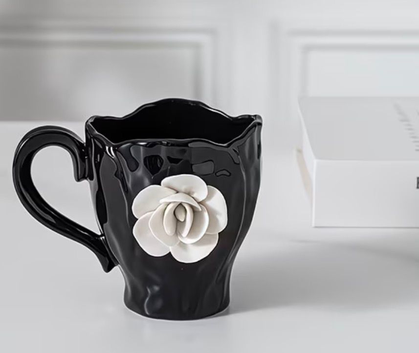 Vintage Floral Pedestal Coffee Cup