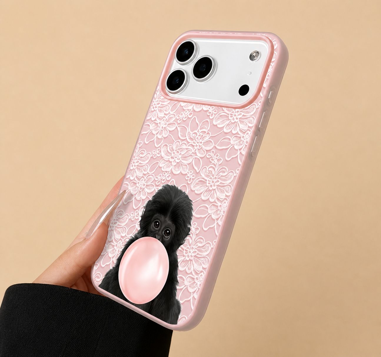 Cute Puppy Bubble Floral Phone Case