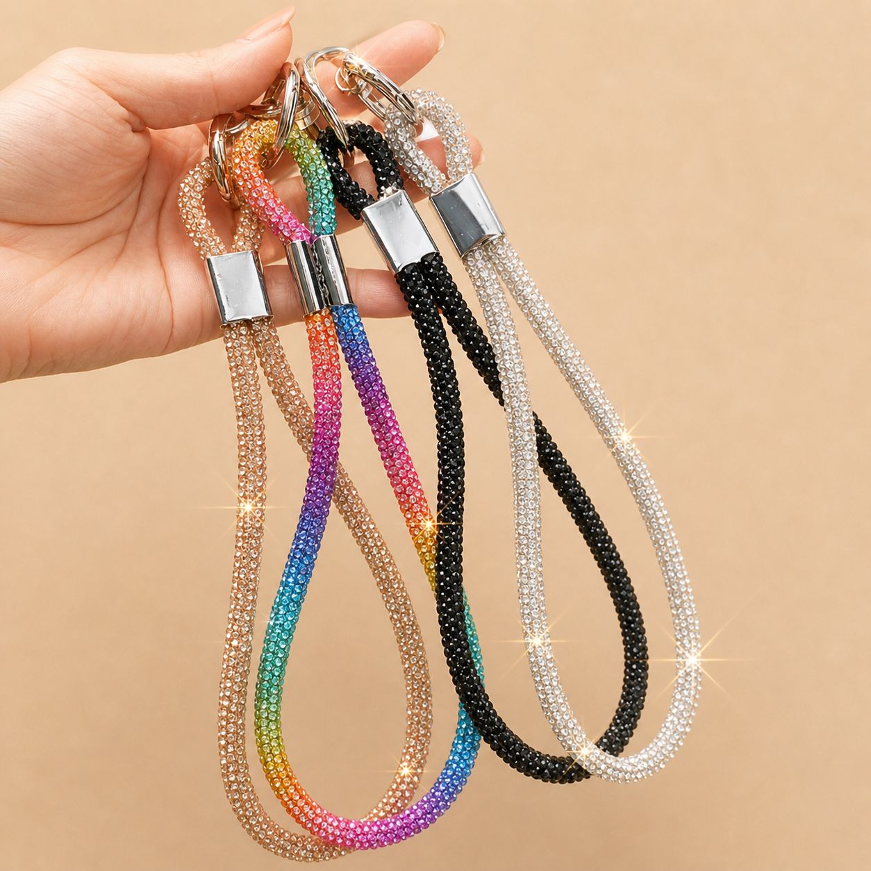 Luxury Rhinestone Keychain Bracelet