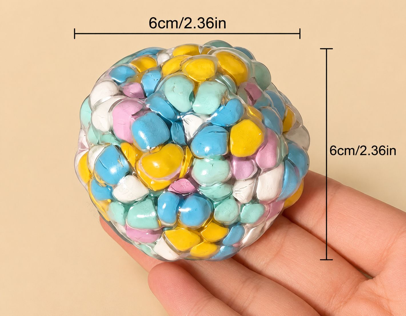 Pastel Pebble Squishy Stress Ball