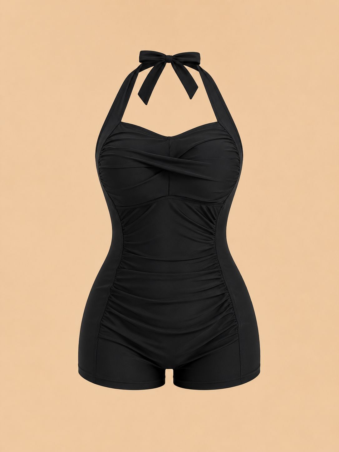 Elegant Halter One-Piece Swimsuit