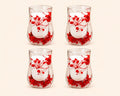 Red Floral Double Wall Glass Set (4PCS)