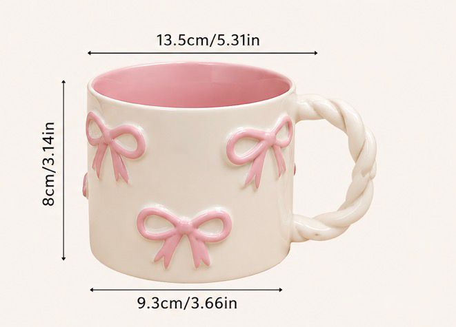 Pink Bow Ceramic Mug