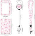 Pink Bow ID Card Holder Set