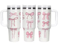 Pink Bow Travel Tumbler
