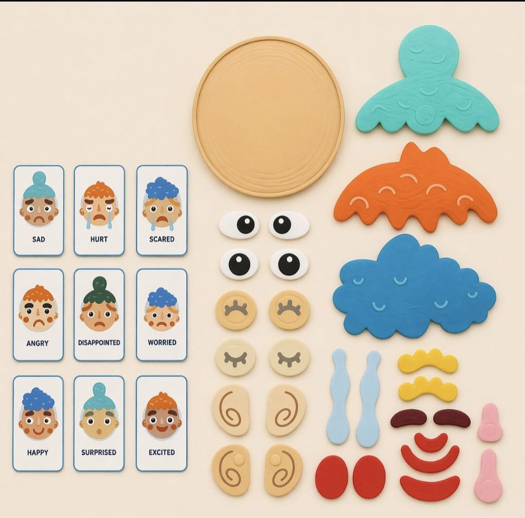 Montessori Emotion Memory Matching Game – Face Expression Learning Set