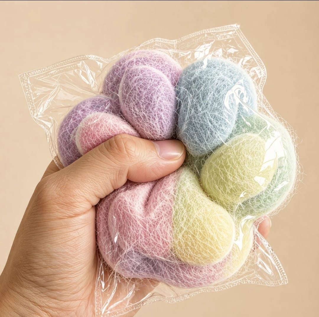 Soft Mesh Squishy Stress paw – Squeeze Sensory Toy (Colorful)