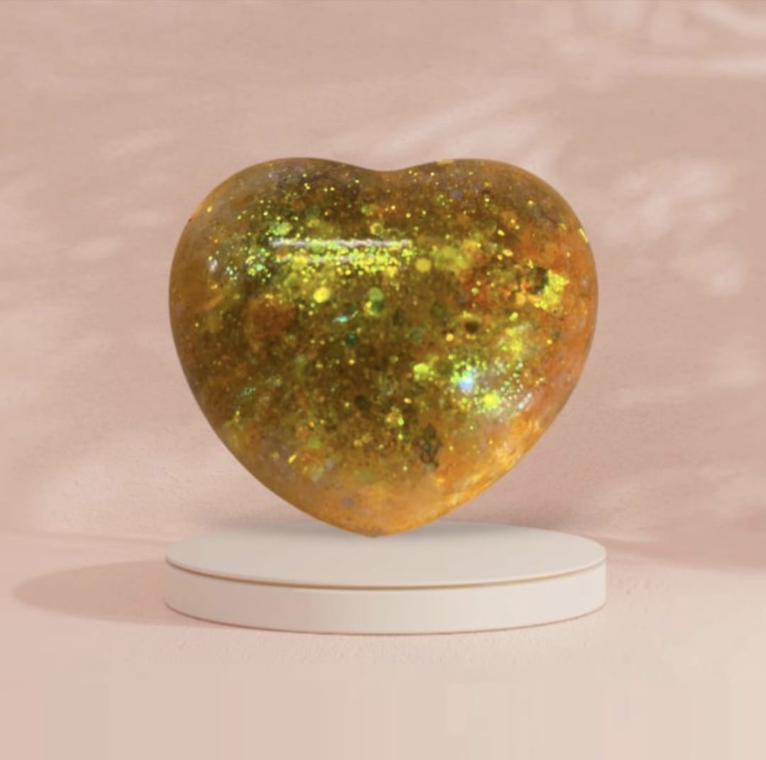Heart Squishy Yellow 4 cm