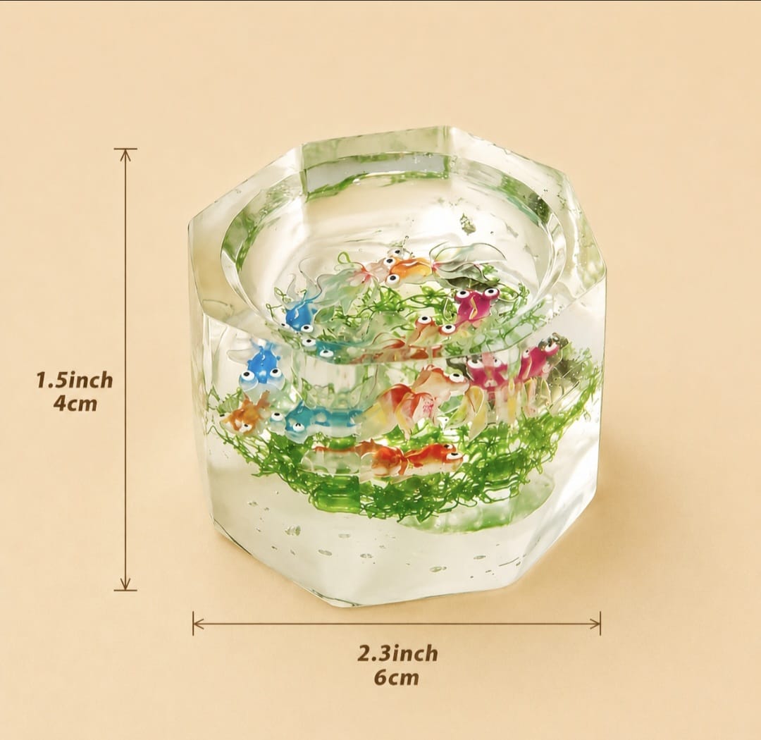 Mini Aquarium Fish Squishy with net