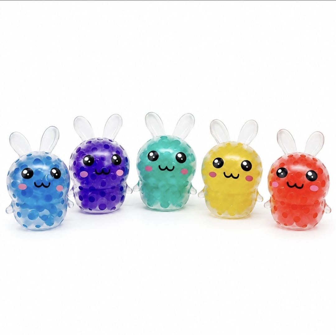‏Kawaii Rabbit Jelly Squishy Set – 12 Pieces