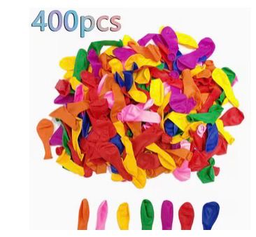 Rainbow Party Balloons Set – 400 Pieces