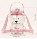 Cute Bear Kids Water Bottle with Straw