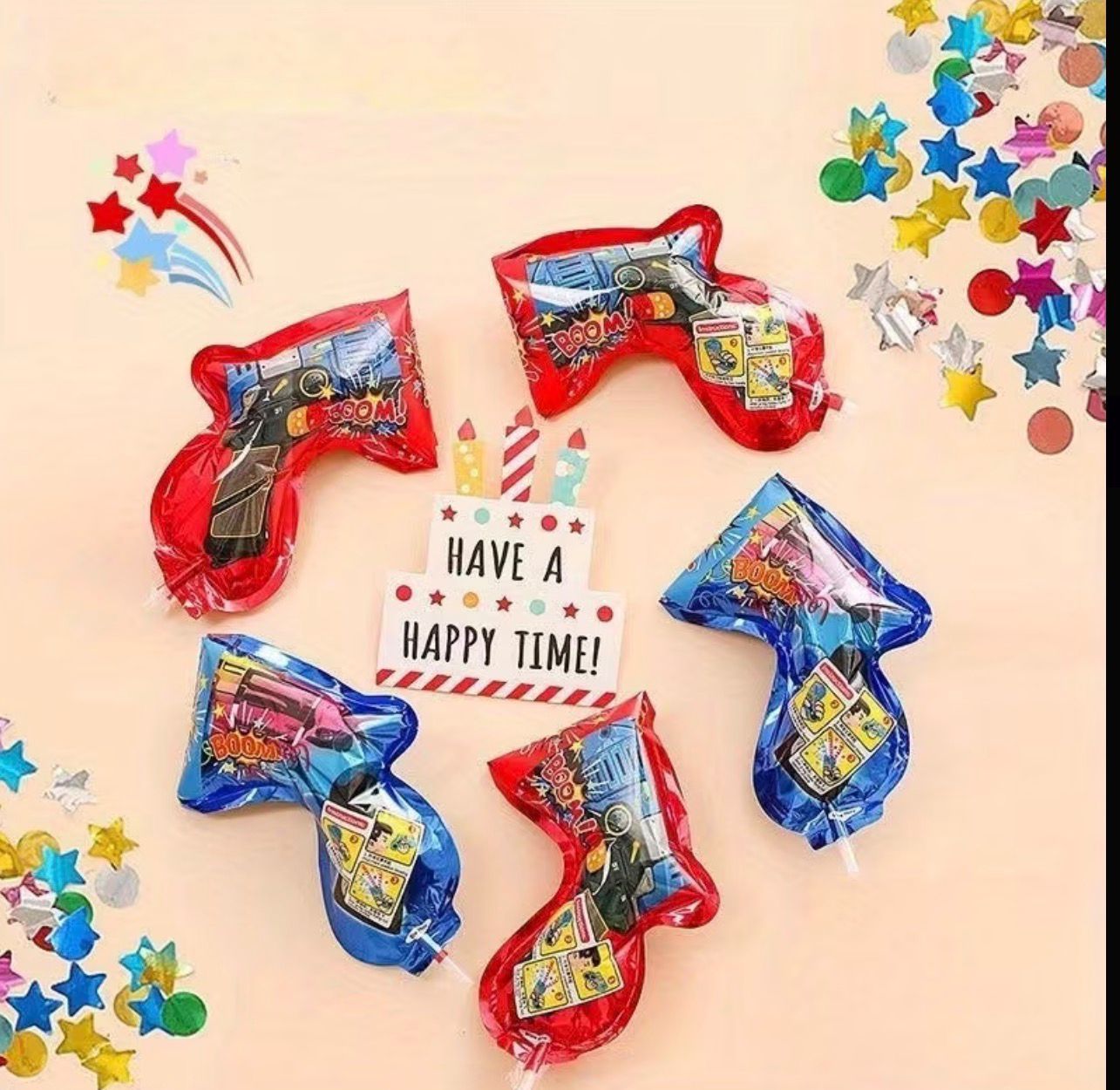 10 Glitter Confetti Party Gun