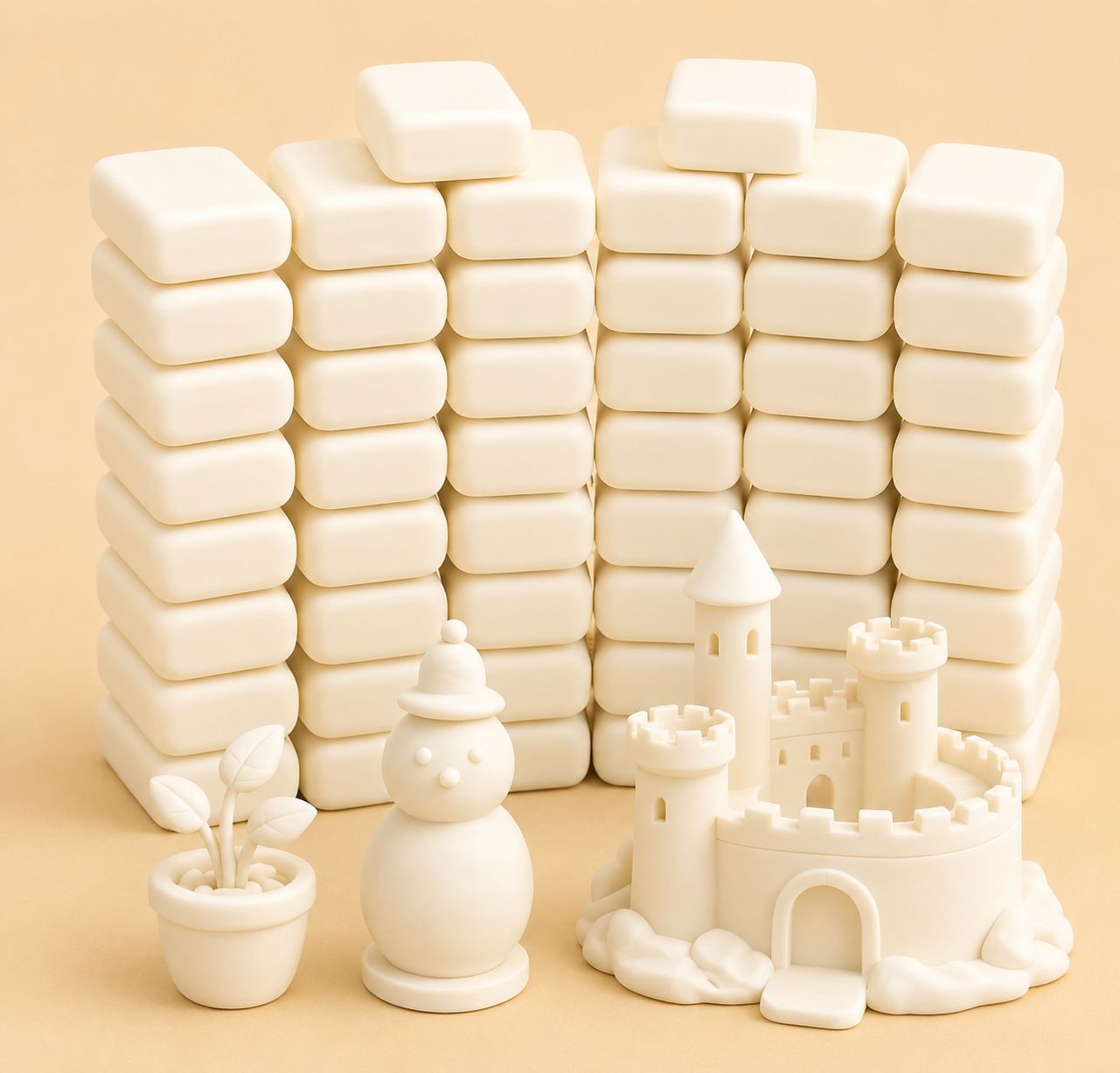 24-Piece Air-Dry Modeling Clay Brick Set