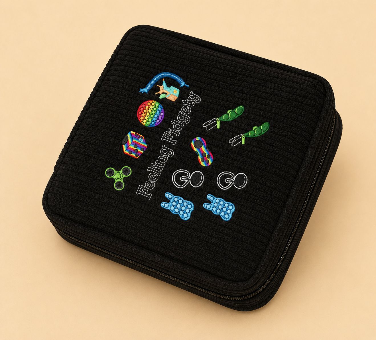 Fidgety Pop-It Toy Storage Case – Sensory Fidget Organizer Bag for Kids & Adults