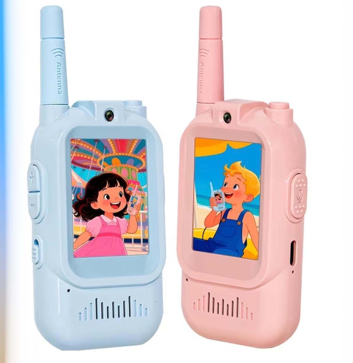 📻 Kids Digital Walkie Talkie Set with Screen (2-Pack)