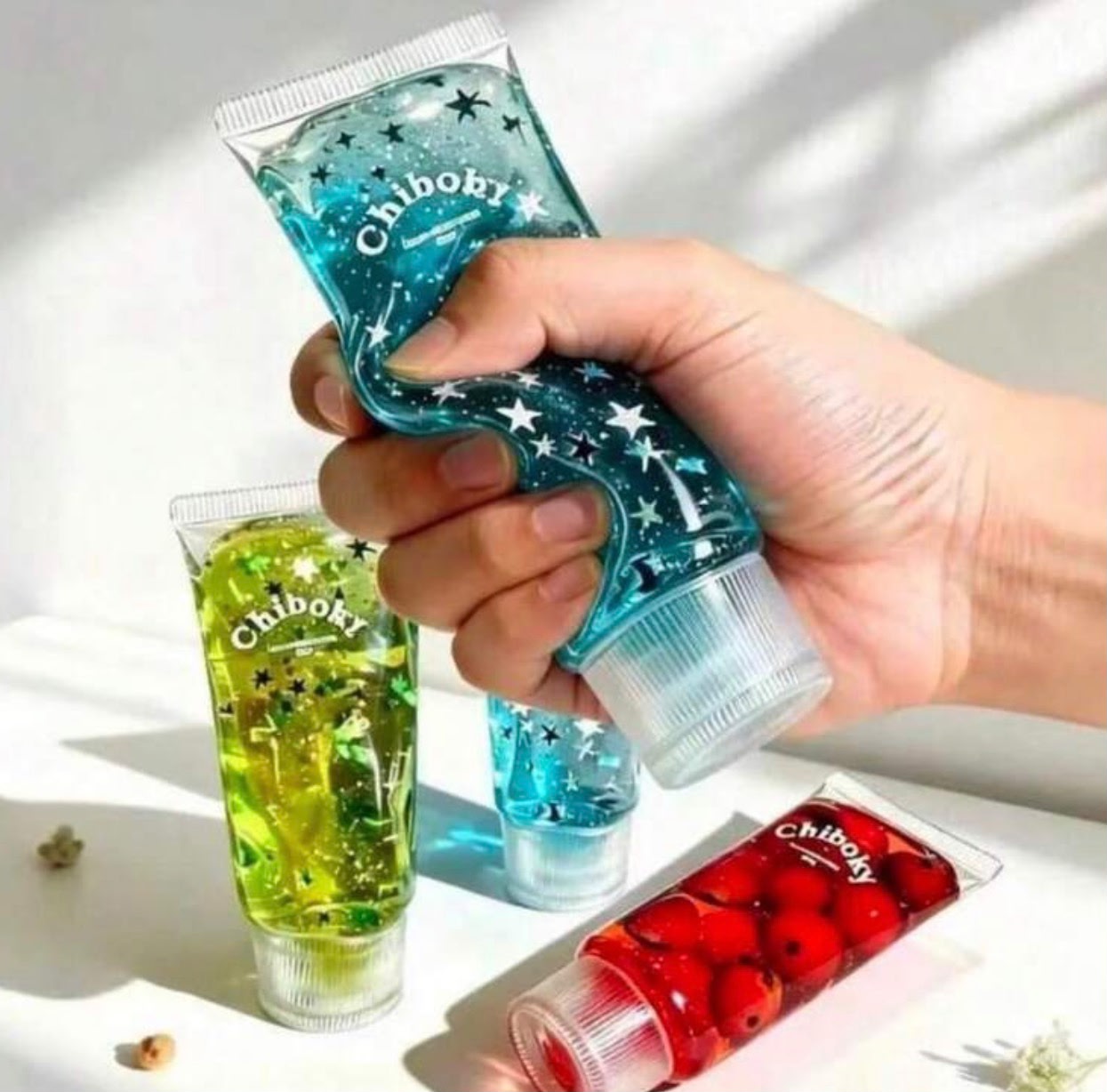 ✨ Galaxy Glitter Gel Squeeze Tube – Sensory Stress Relief Squishy Toy