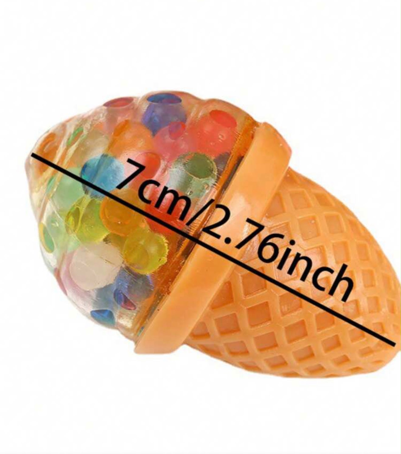 🍦 Ice Cream Bead Squishy – Sensory Squeeze Toy